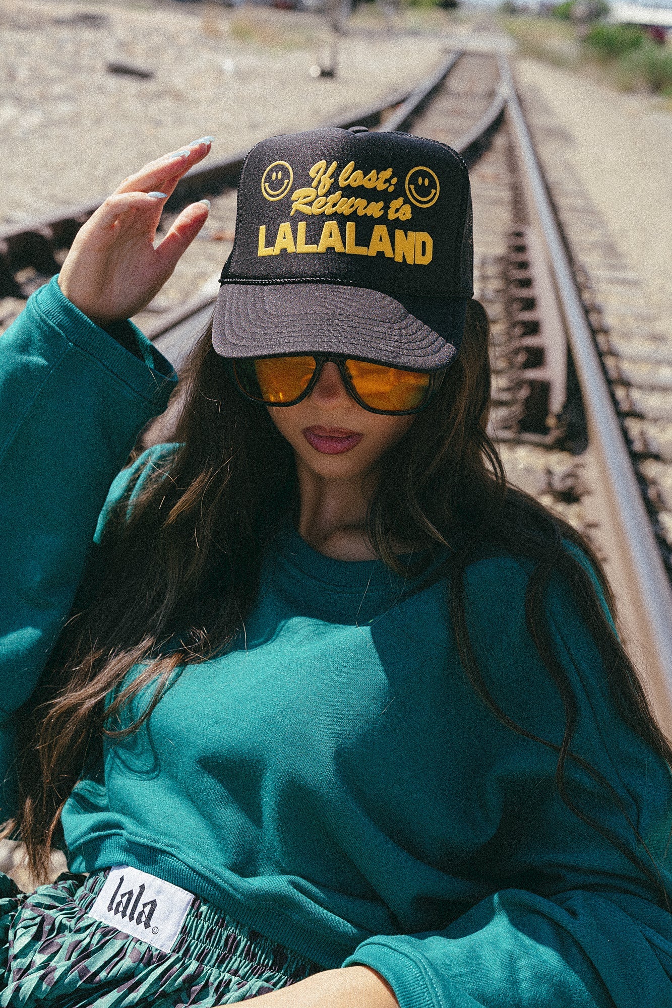 If Lost, Return to Lalaland Puff Print Trucker Hat