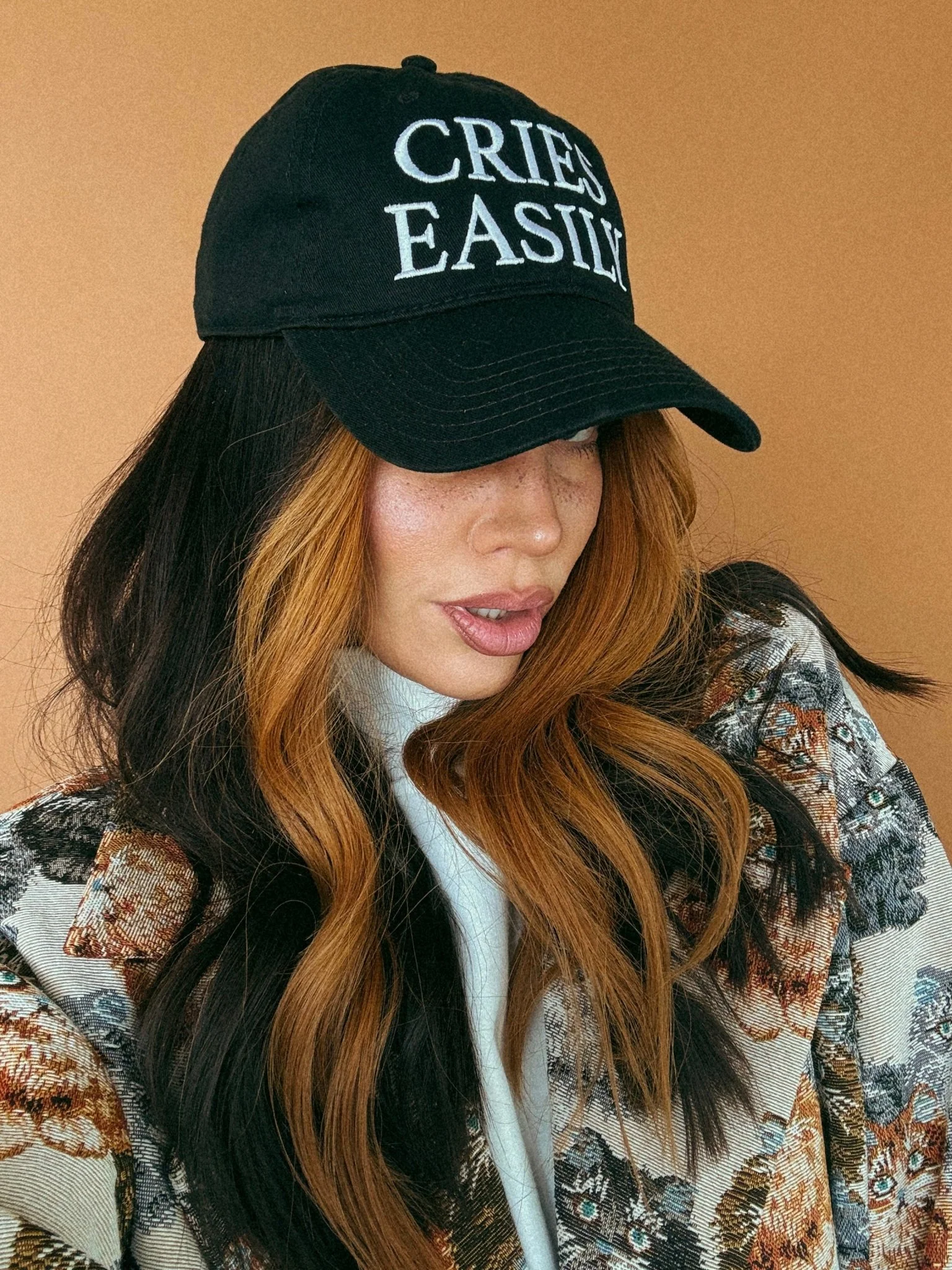 Cries Easily Embroidered Dad Hat