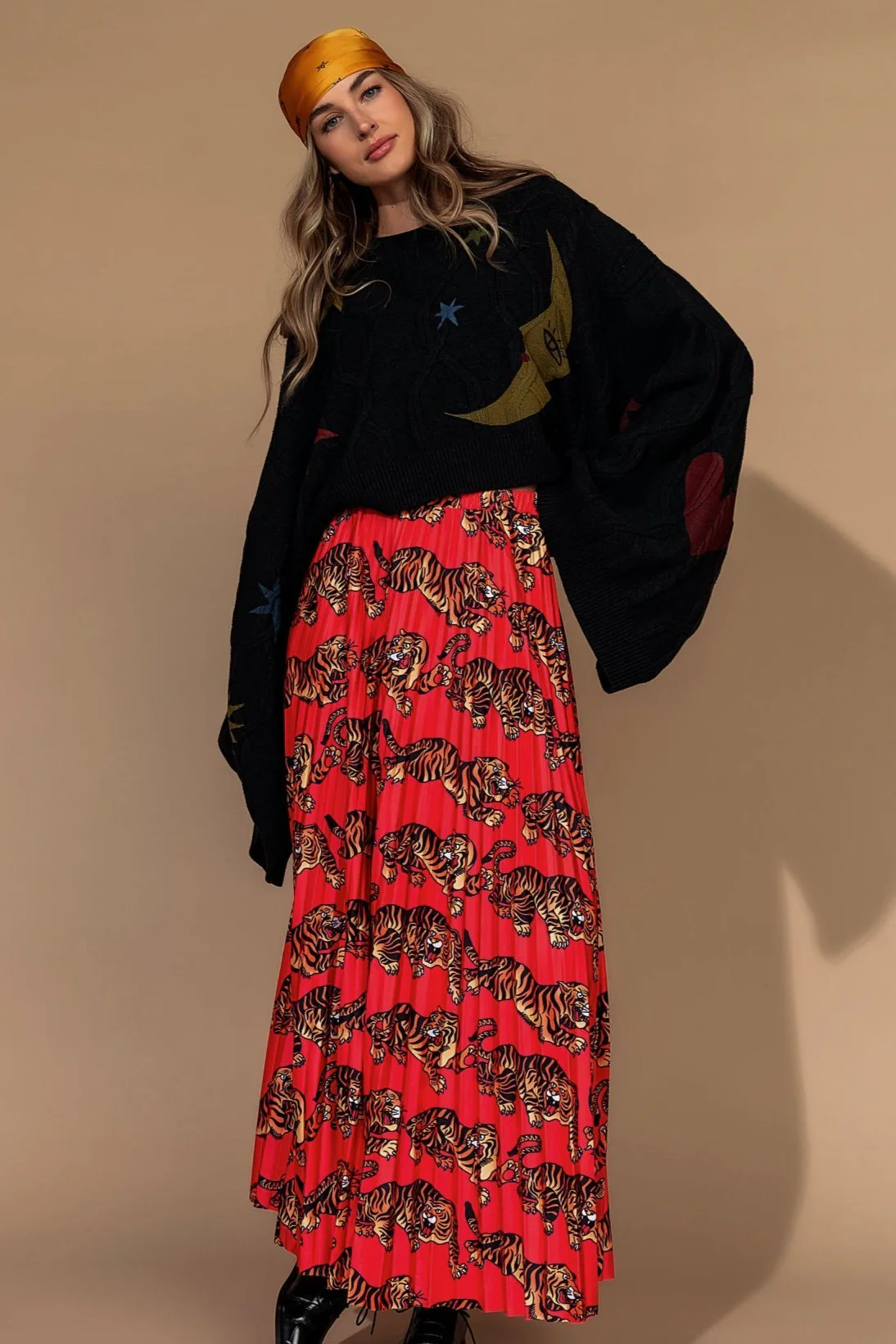 Don't Let Them Tame You Pleated Midi Skirt