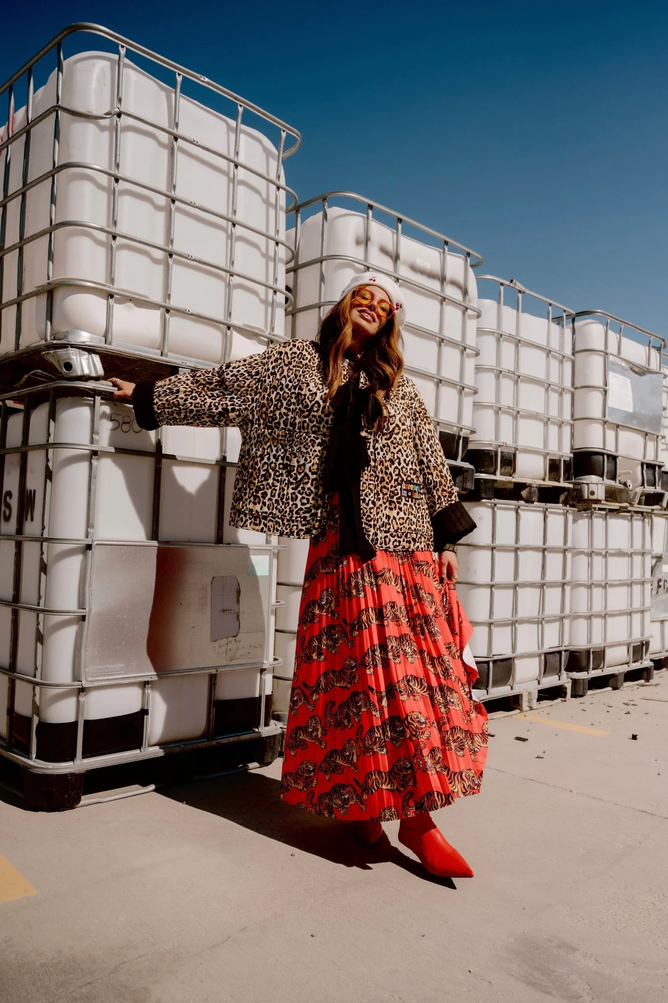 Don't Let Them Tame You Pleated Midi Skirt