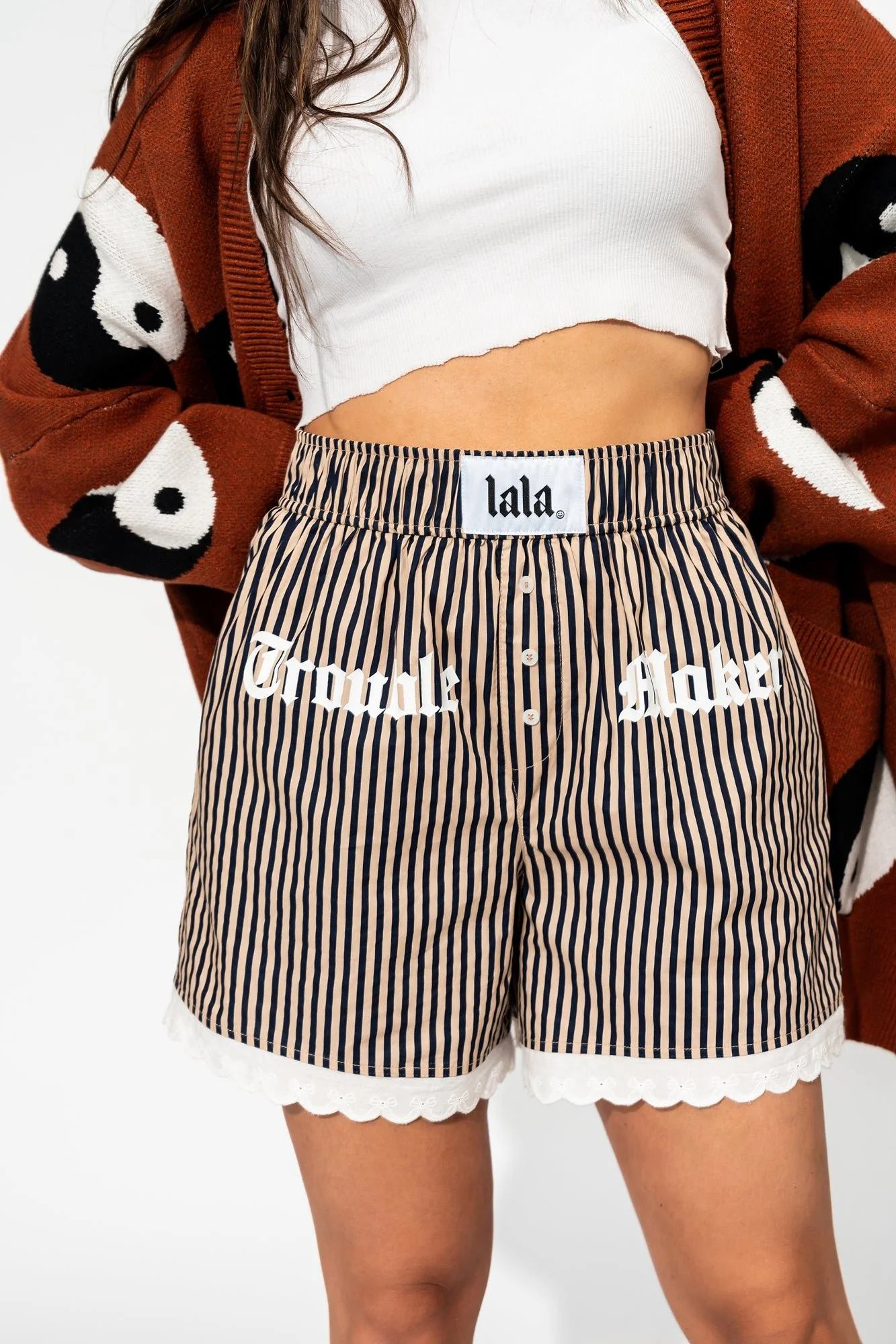 Trouble Maker Lace Boxer Shorts