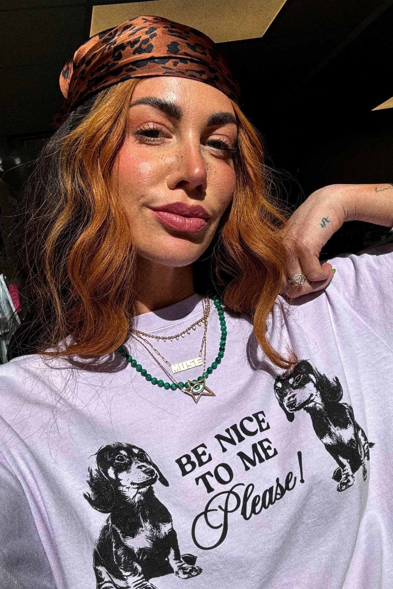 Highly Sensitive Person Weenie Dog Tee in Ultraviolet