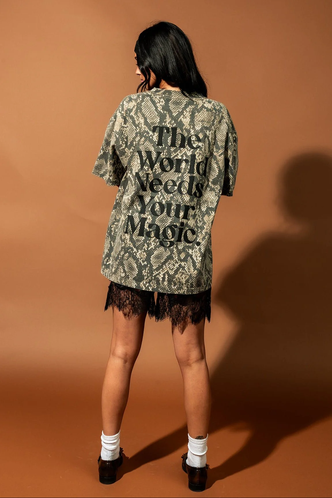The World Needs Your Magic Oversized Rattlesnake Tee