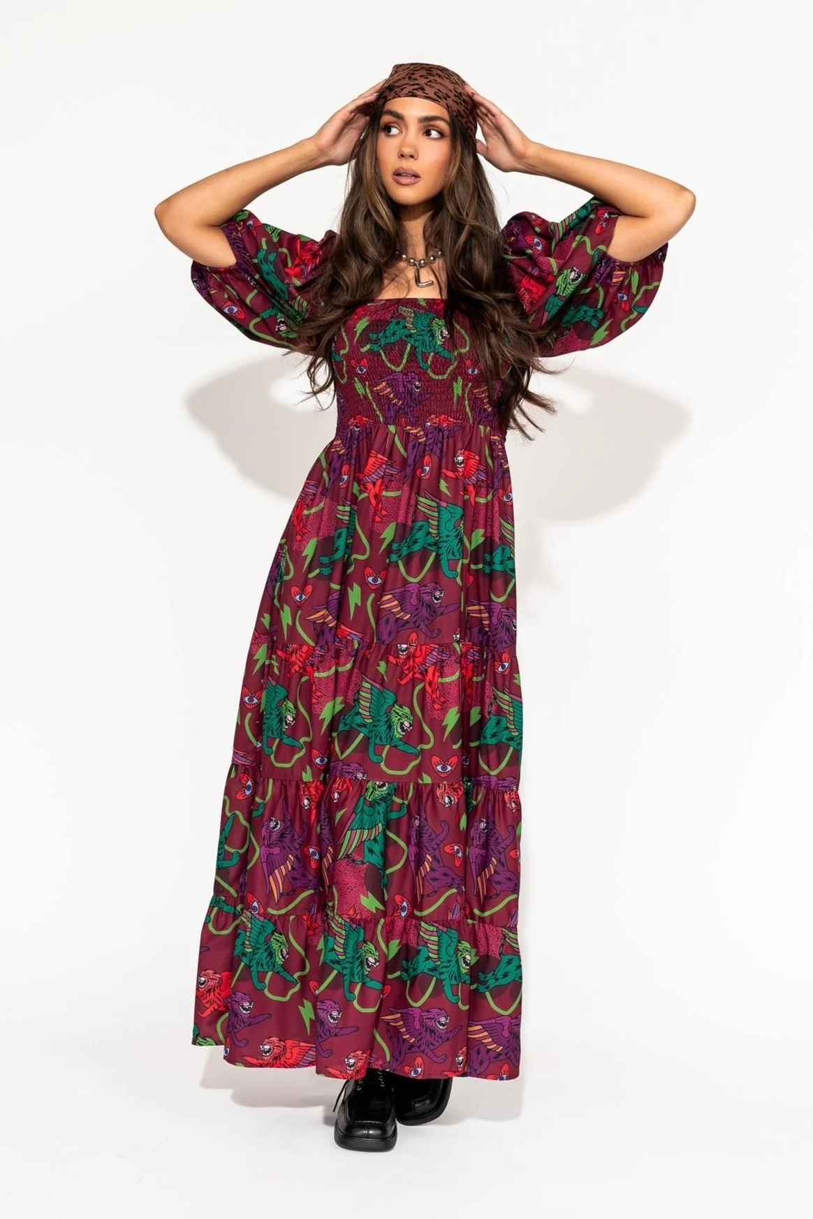 Summer Solstice Smocked Dress in Wild Whimsy
