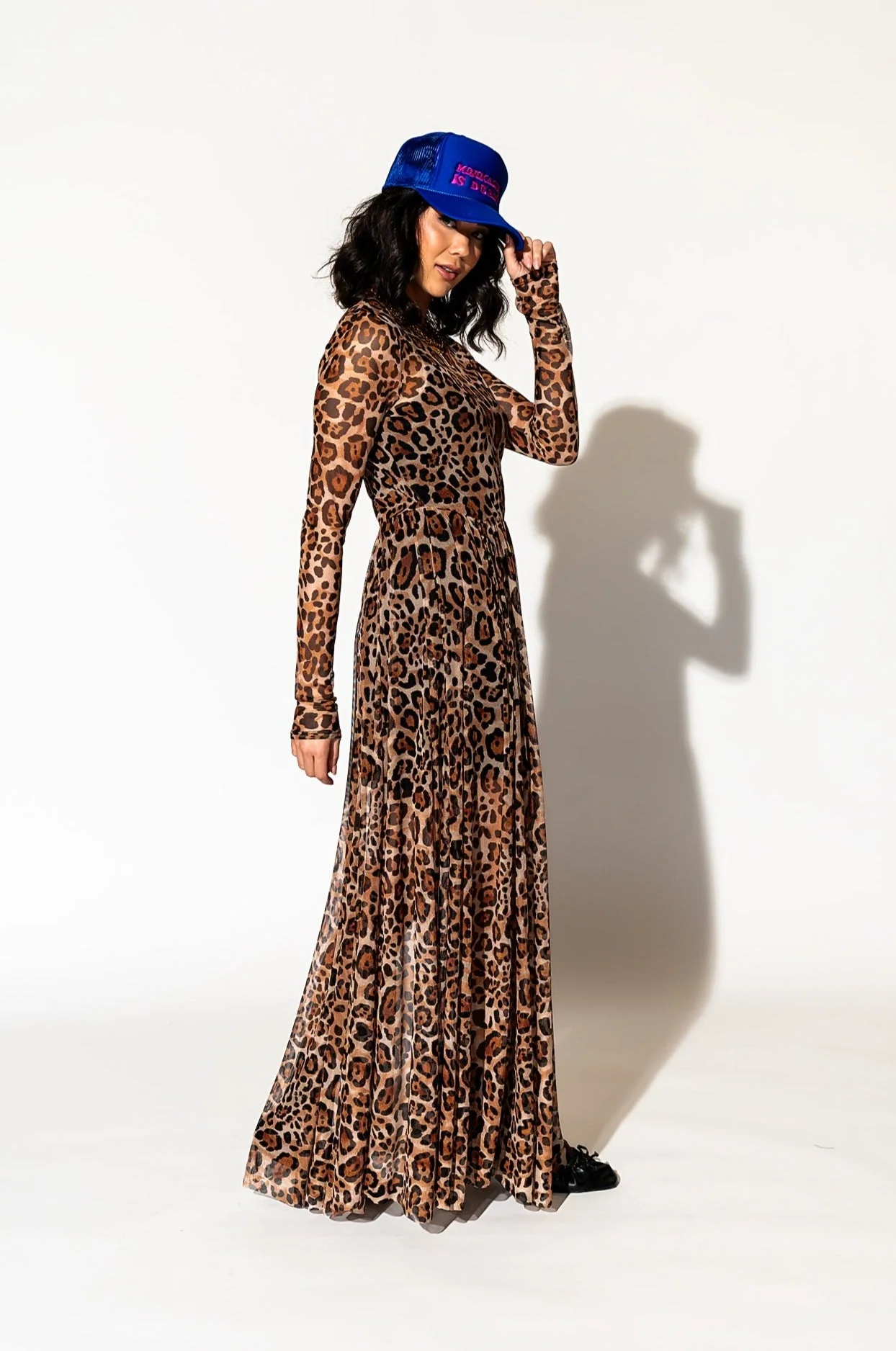 More You Mesh Maxi Dress in Macro Leopard *RESTOCKING SOON*