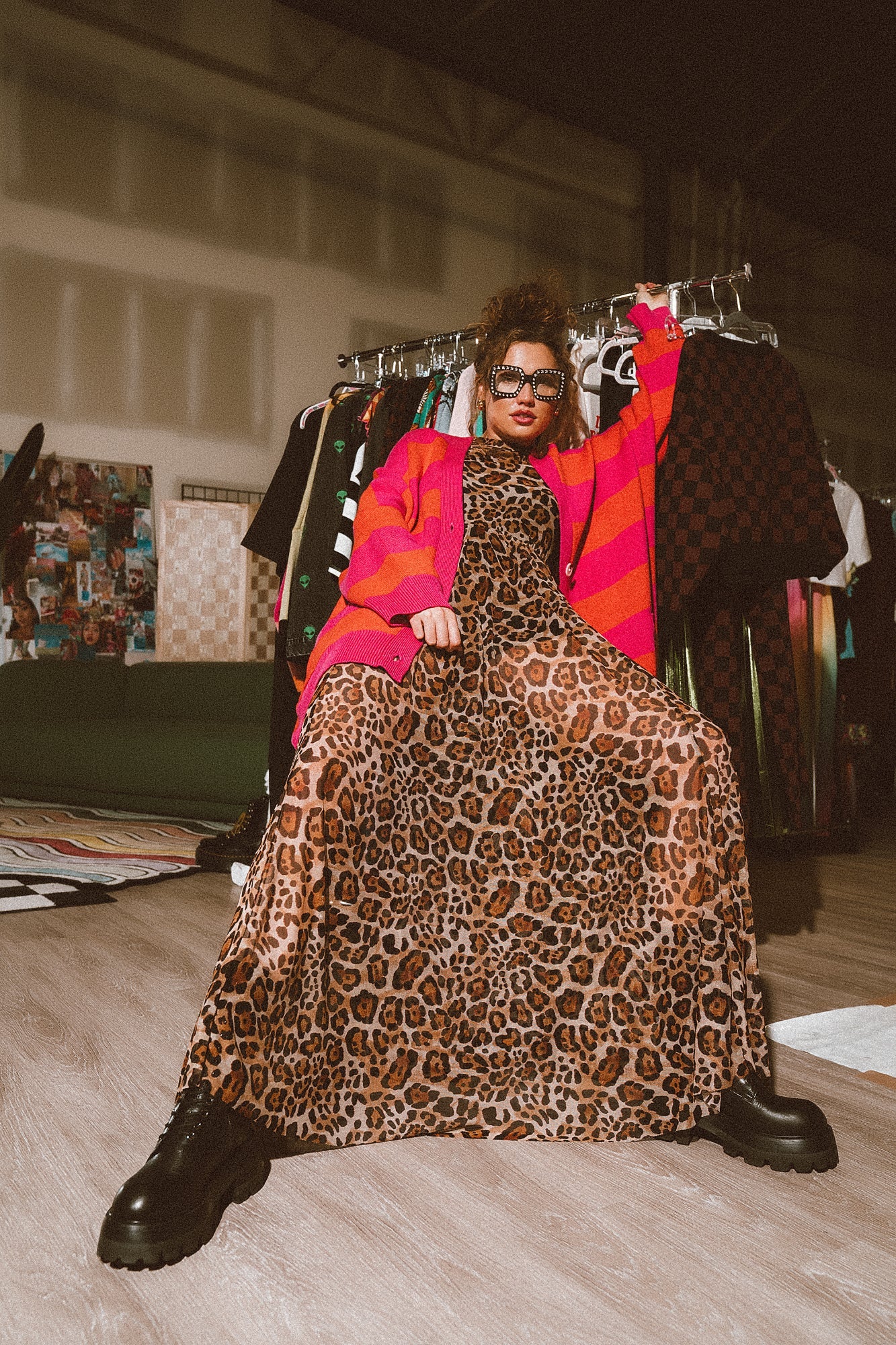 More You Mesh Maxi Dress in Macro Leopard *RESTOCKING SOON*