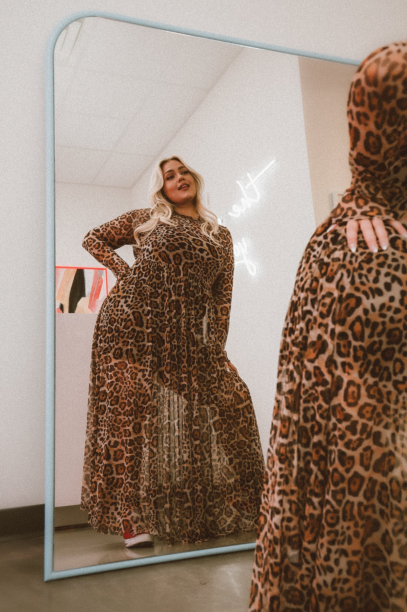 More You Mesh Maxi Dress in Macro Leopard *RESTOCKING SOON*