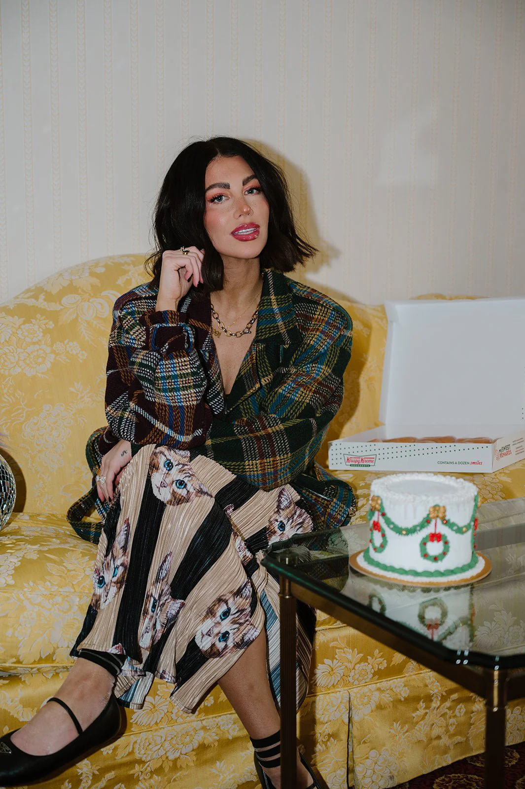 Sagittarius Half + Half Plaid Moto Jacket