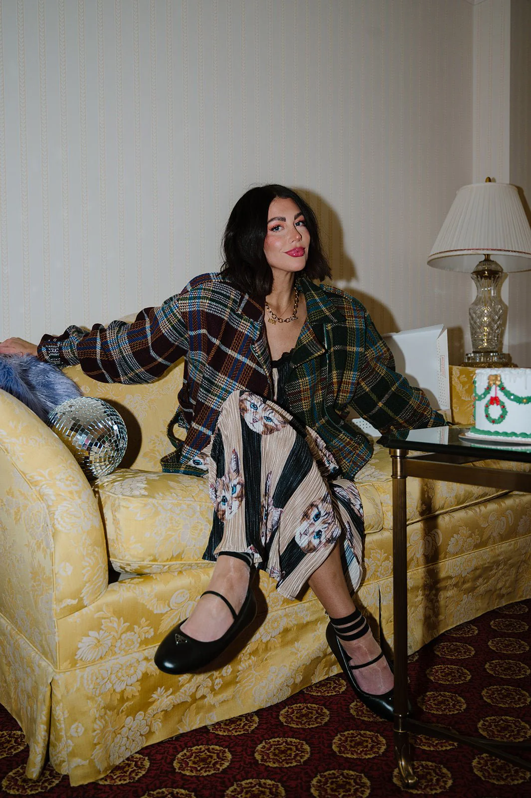 Sagittarius Half + Half Plaid Moto Jacket