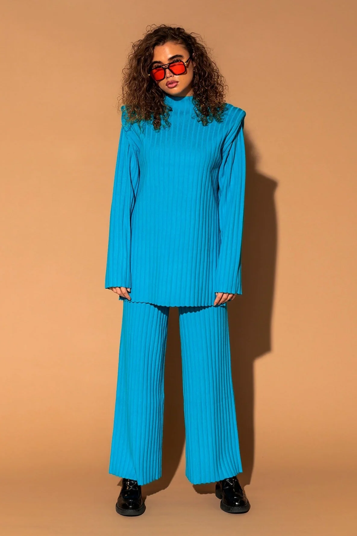 New Era Luxe Knit Set in Electric Blue