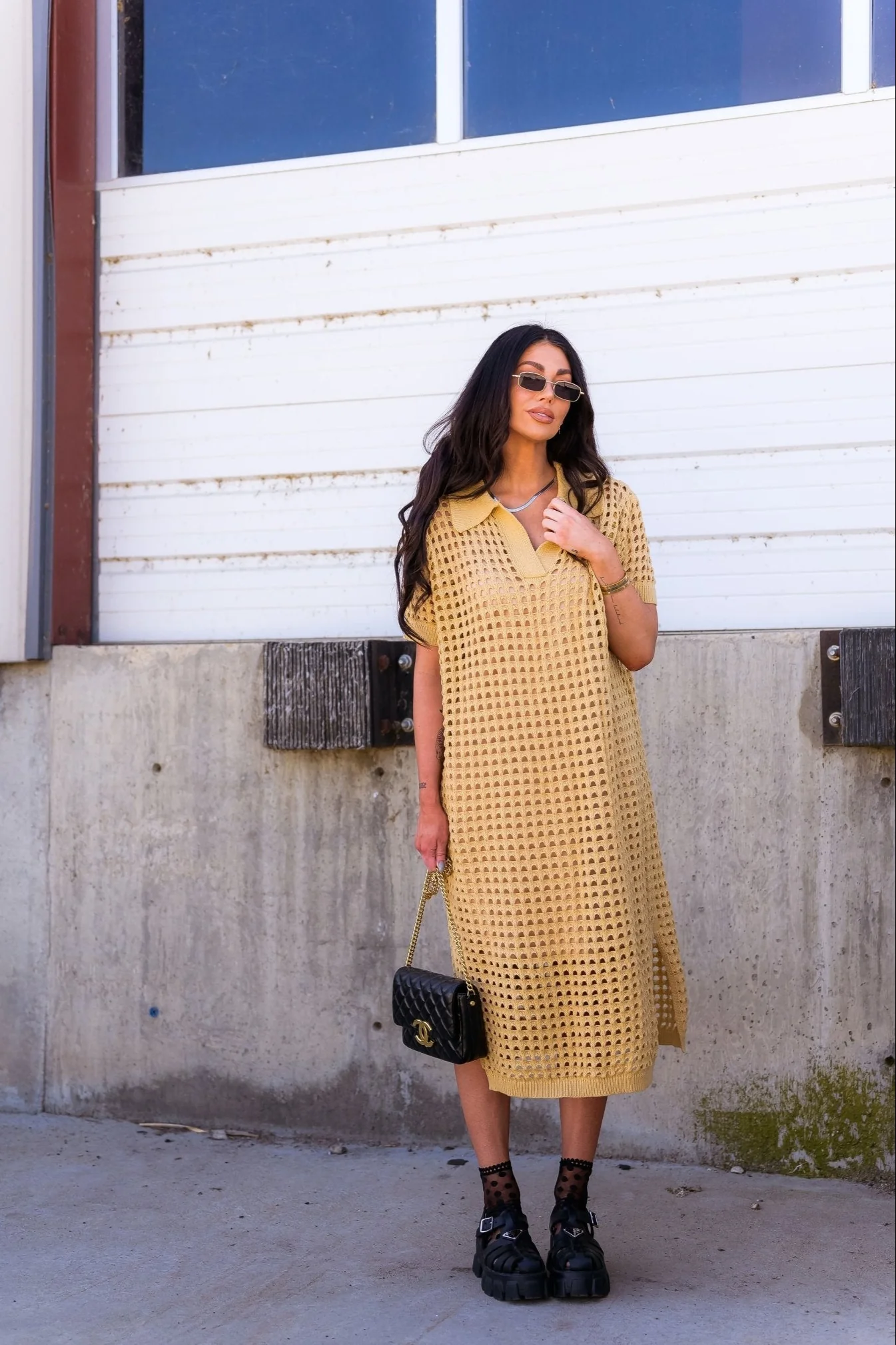 Soul Stuff Knit Dress + Slip in Tan