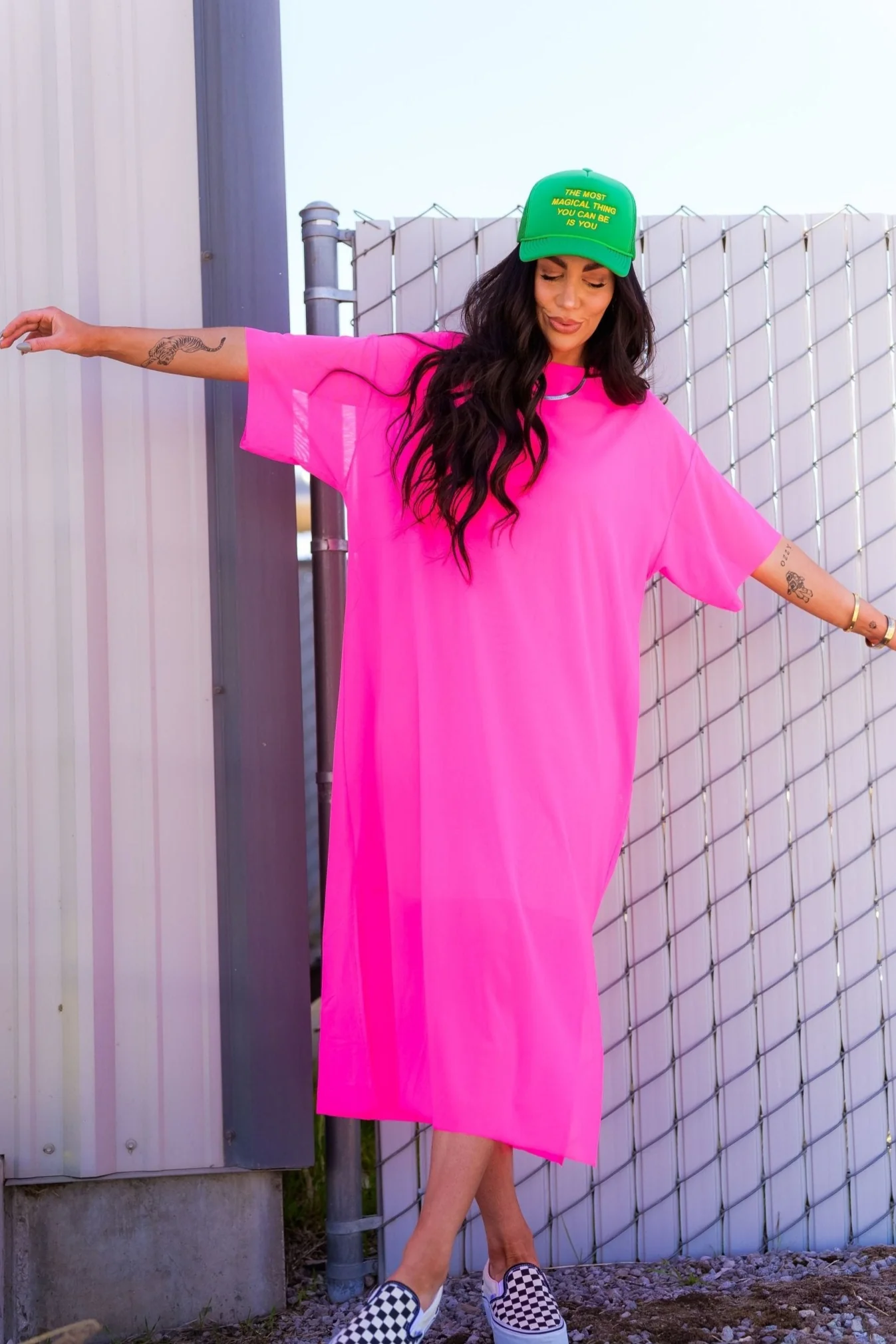 Karma Oversized Mesh Dress + Slip