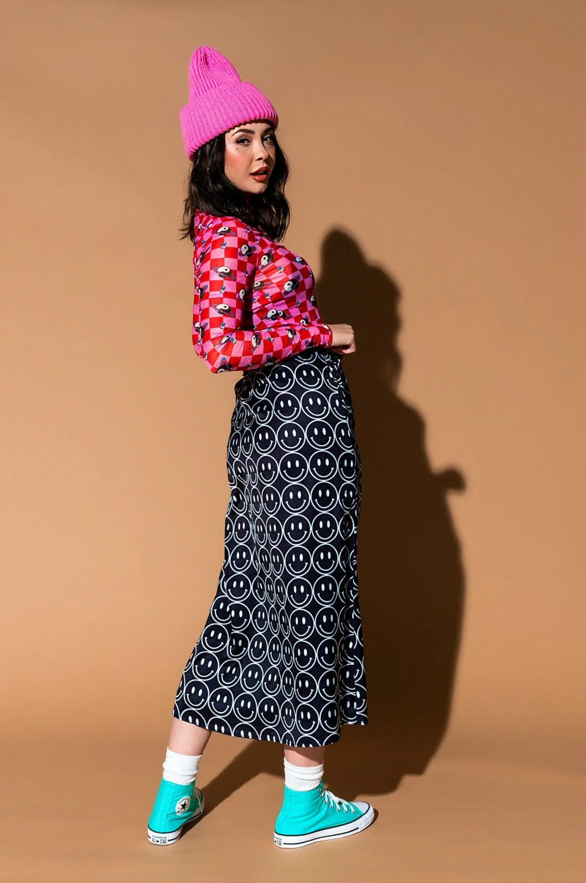 It Girl Midi Skirt in Current Mood