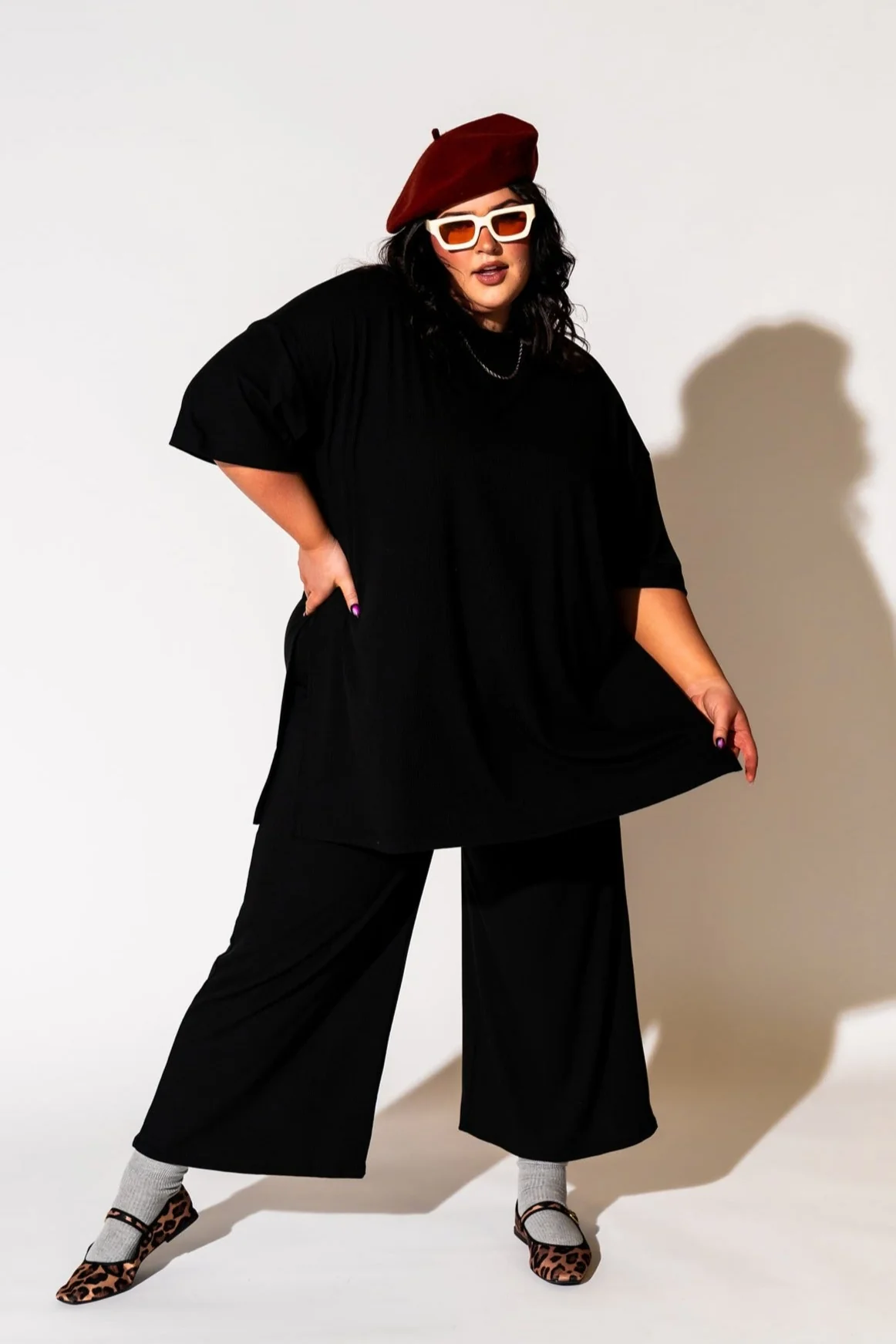 Lex Ribbed Playsuit in Black