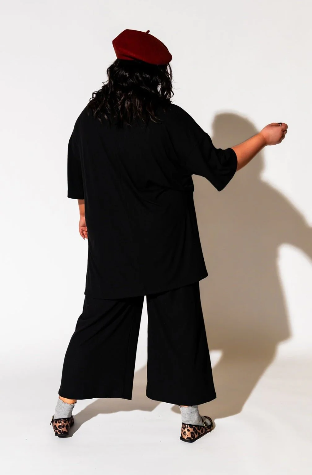 Lex Ribbed Playsuit in Black