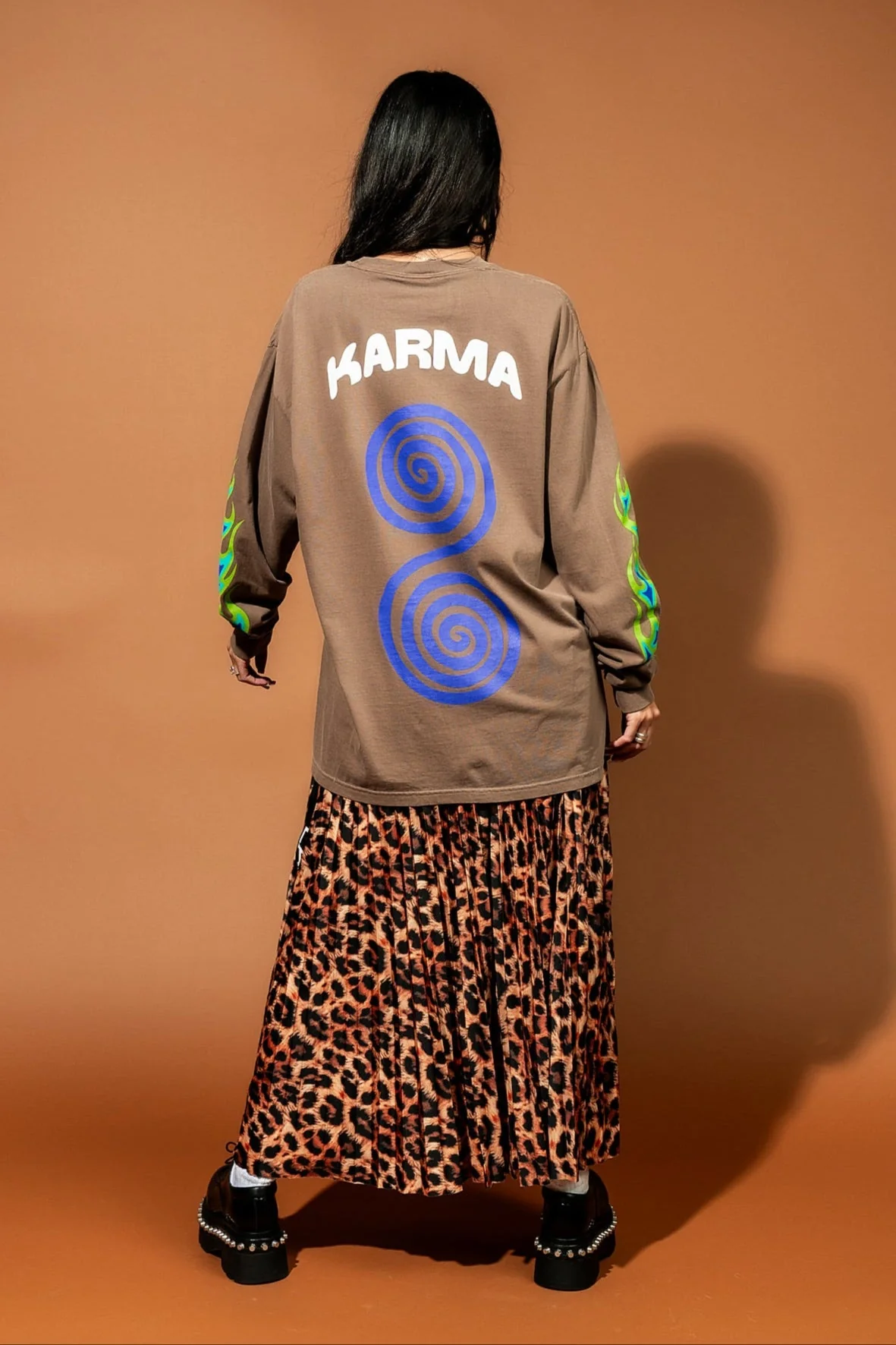 Karma's Got Your Back Oversized Long Sleeve Tee