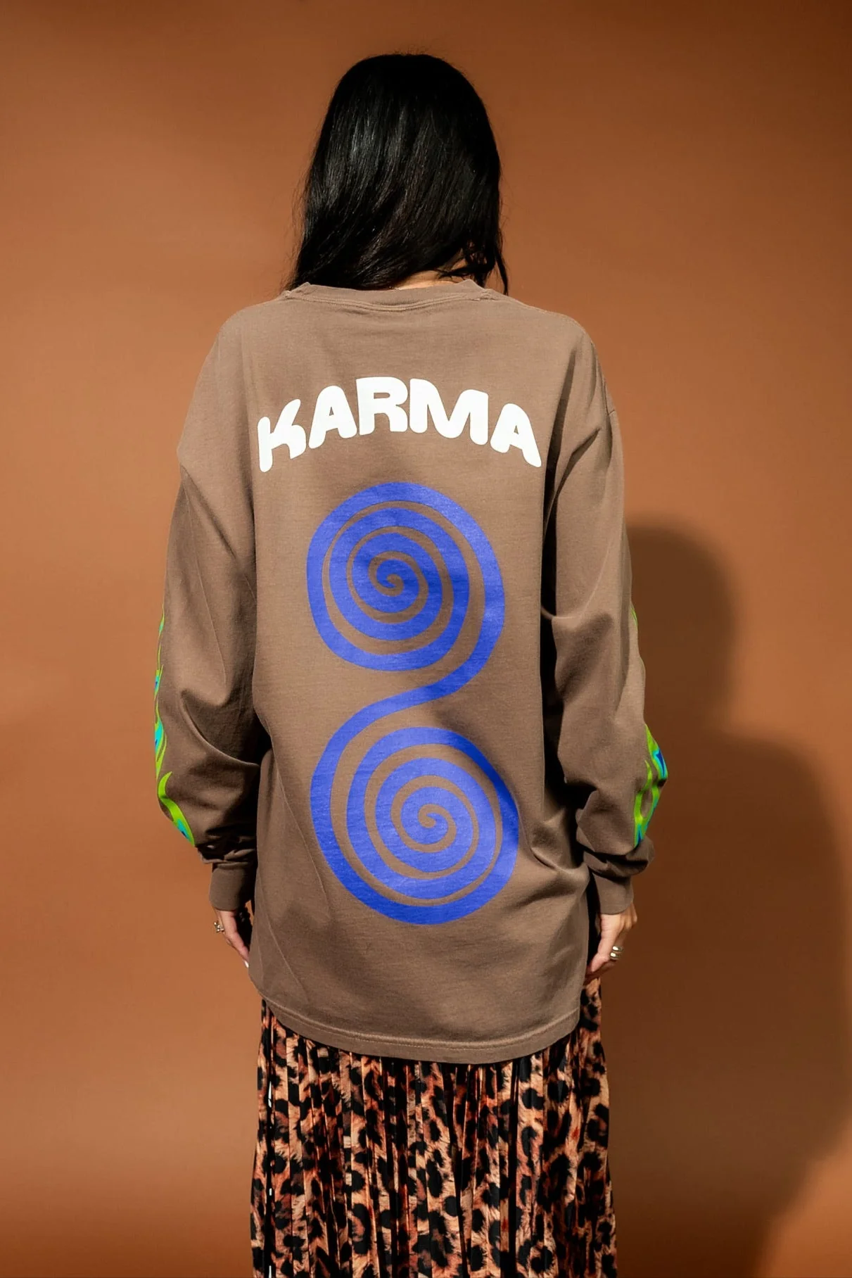 Karma's Got Your Back Oversized Long Sleeve Tee