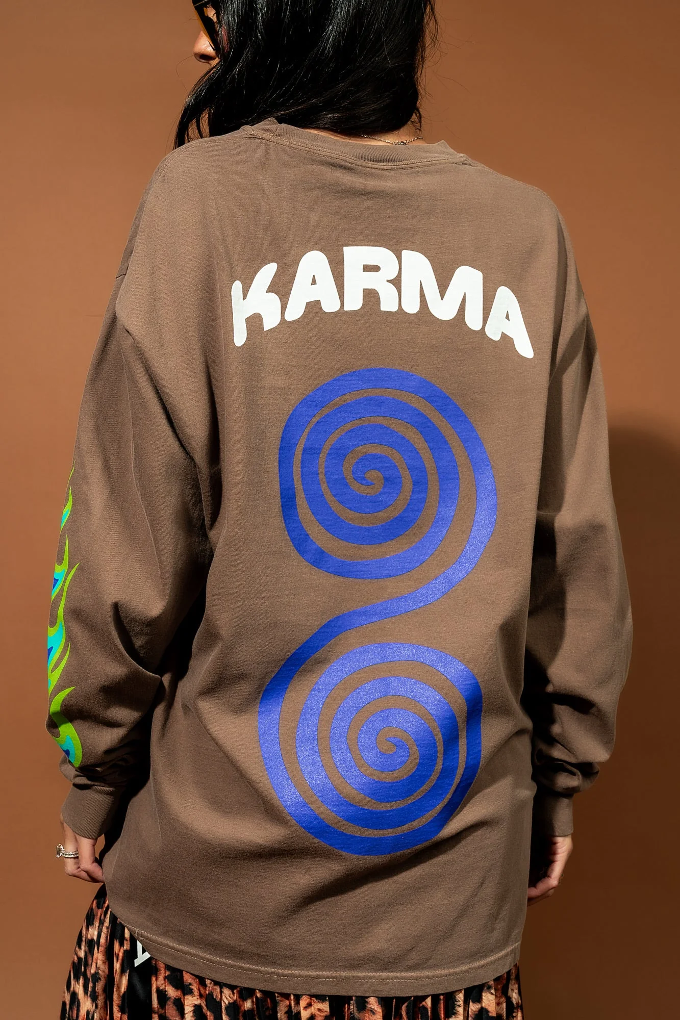 Karma's Got Your Back Oversized Long Sleeve Tee