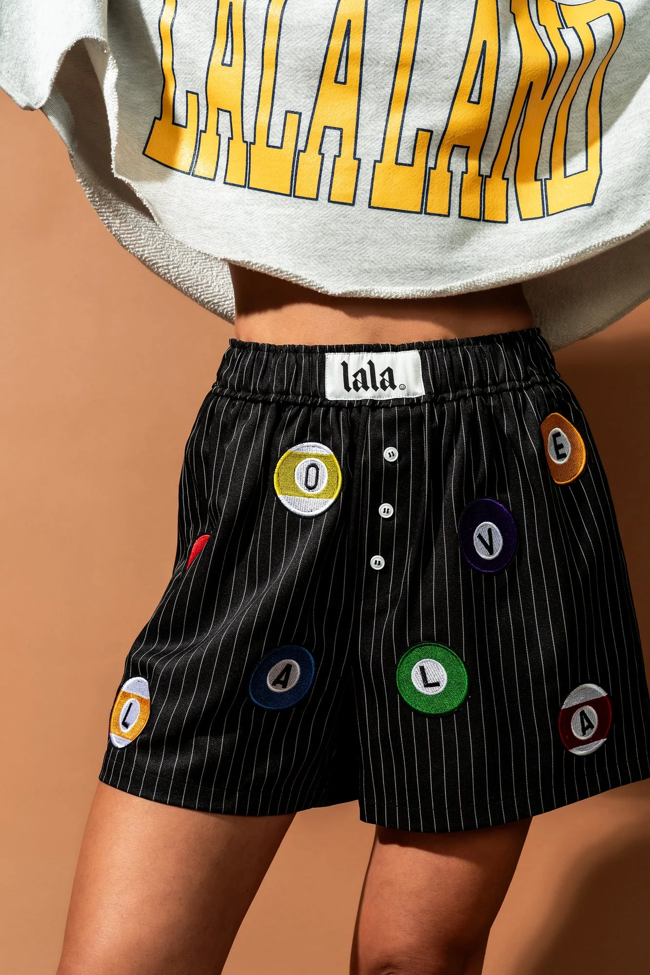 Lady Lala Luck Pinstripe Boxer Shorts *RESTOCKED*