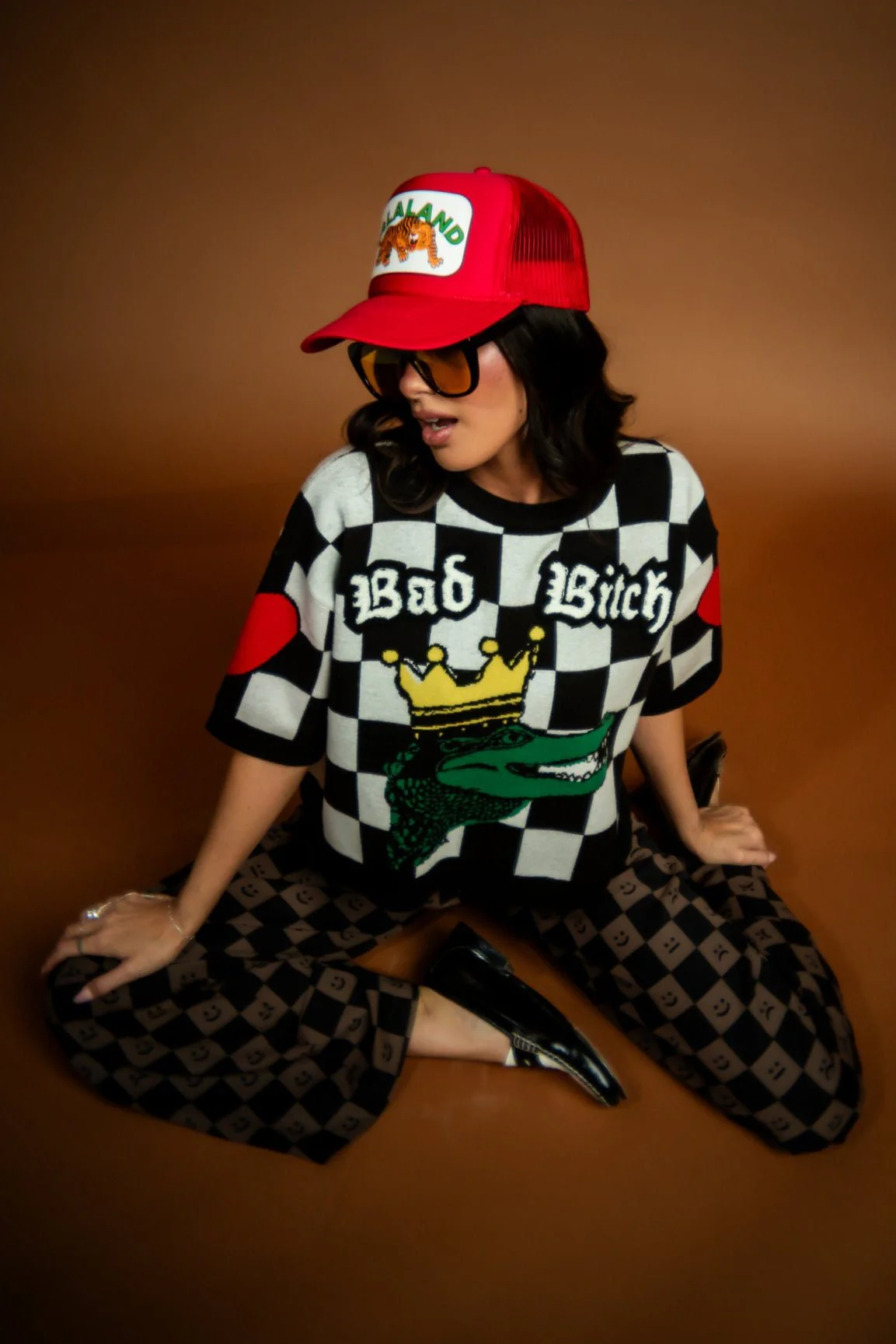 Baddie Crocodile Boxy Knit Top