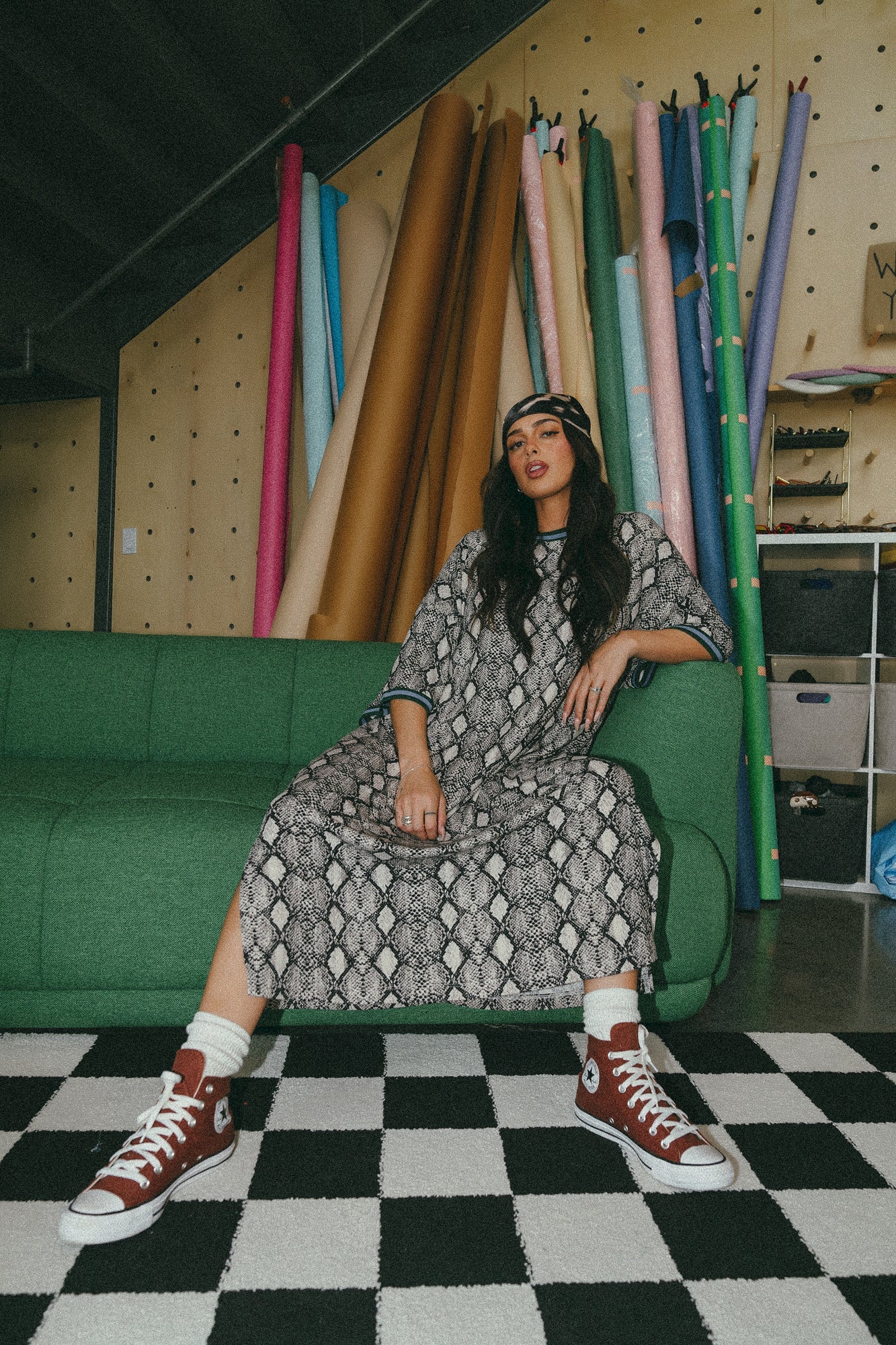 Frankie Oversized T-Shirt Dress in Cobra