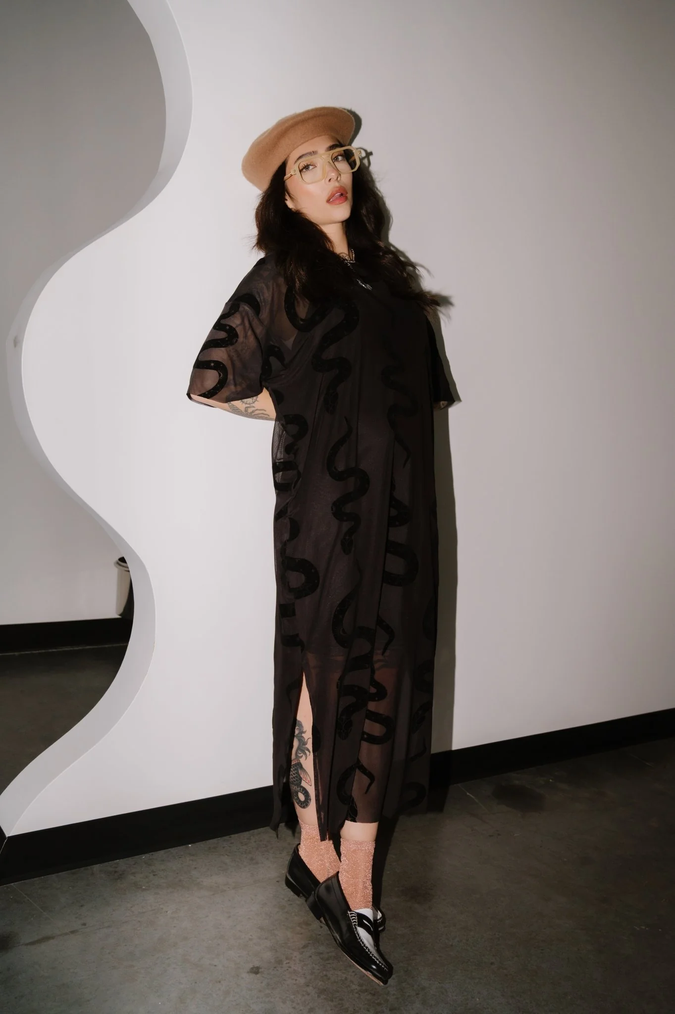 Karma Oversized Mesh Dress + Slip in Hiss and Tell *RESTOCKING SOON*