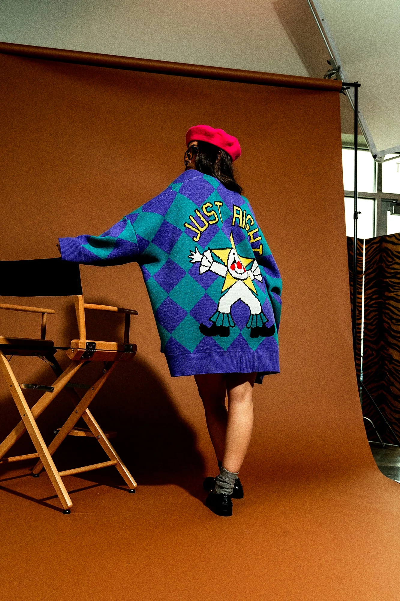 Just Right Oversized Clown Cardigan