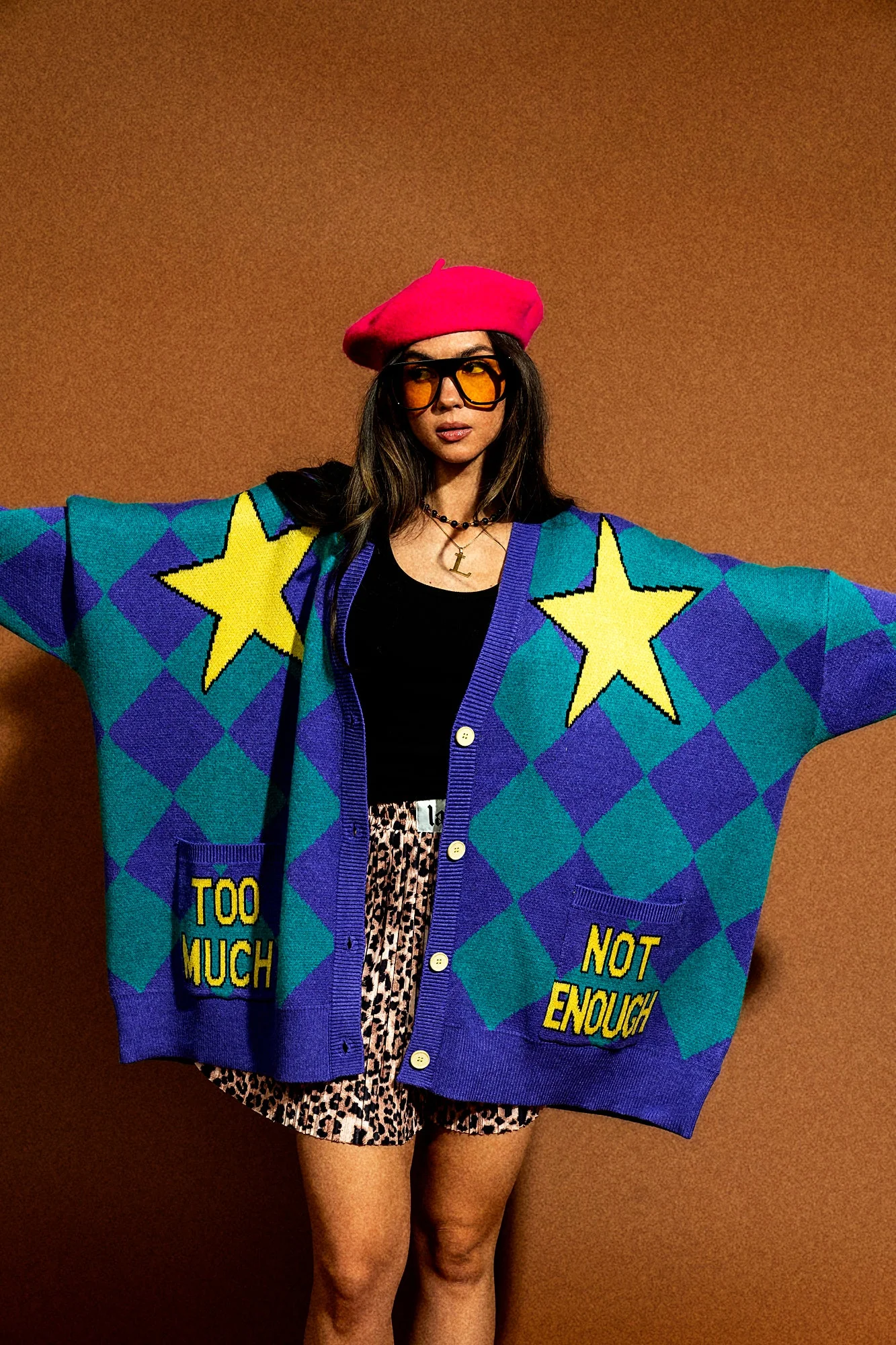 Just Right Oversized Clown Cardigan