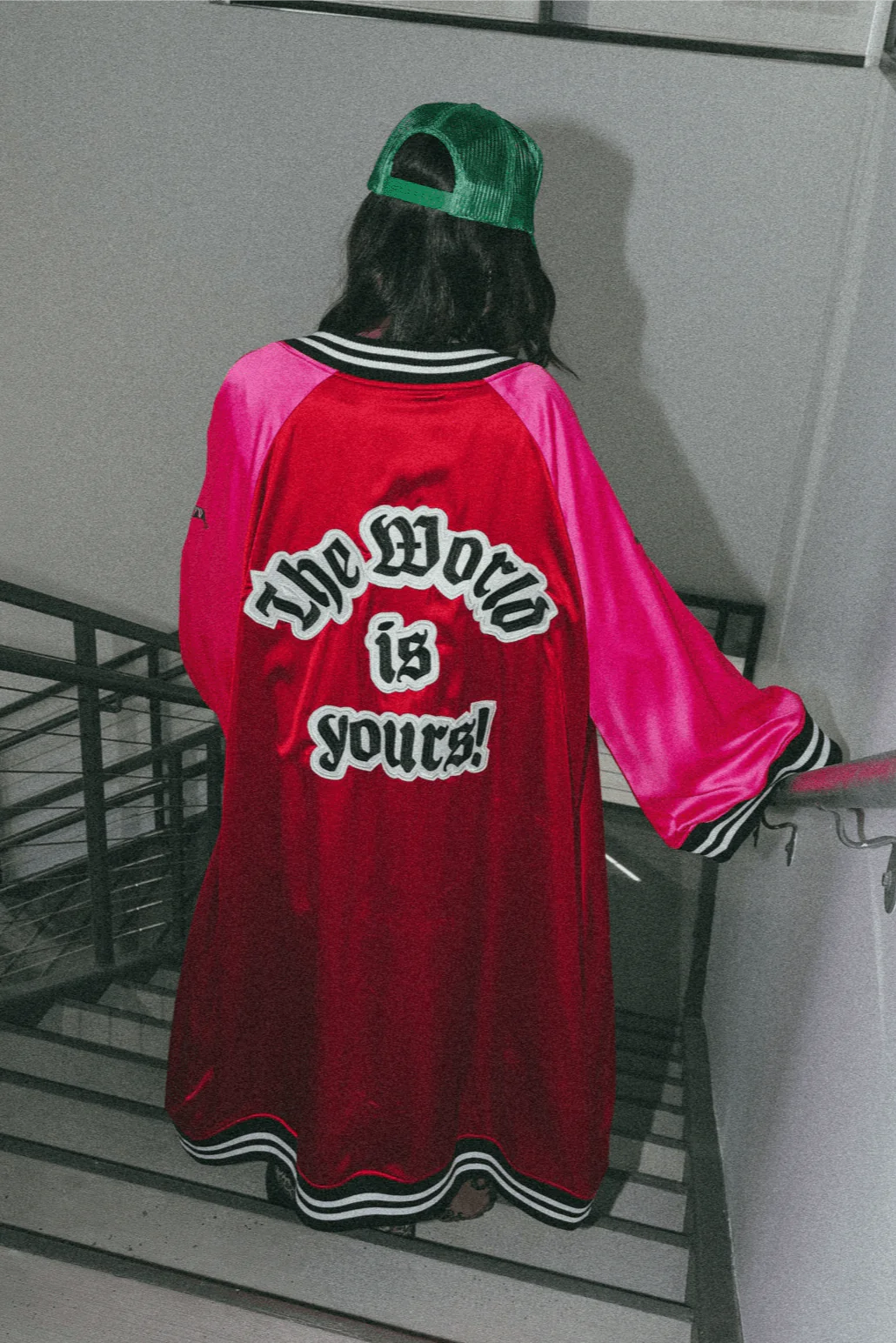 Take Up Space Kimono Bomber in Red + Pink *RESTOCKED*
