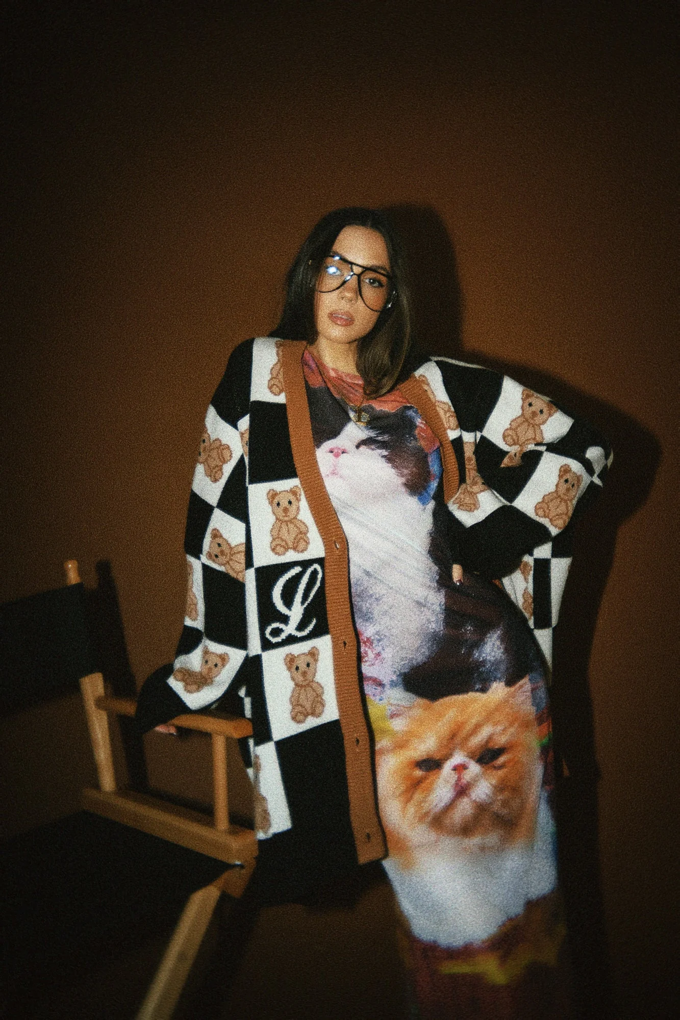 Don't Kill My Vibe Oversized Teddy Cardigan