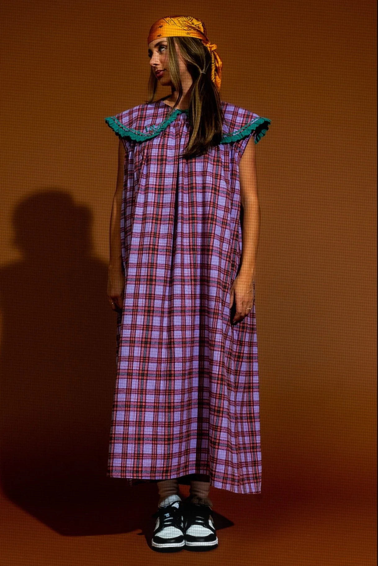 Magic Maker Maxi Sleeveless Dress in Grunge Girl Plaid