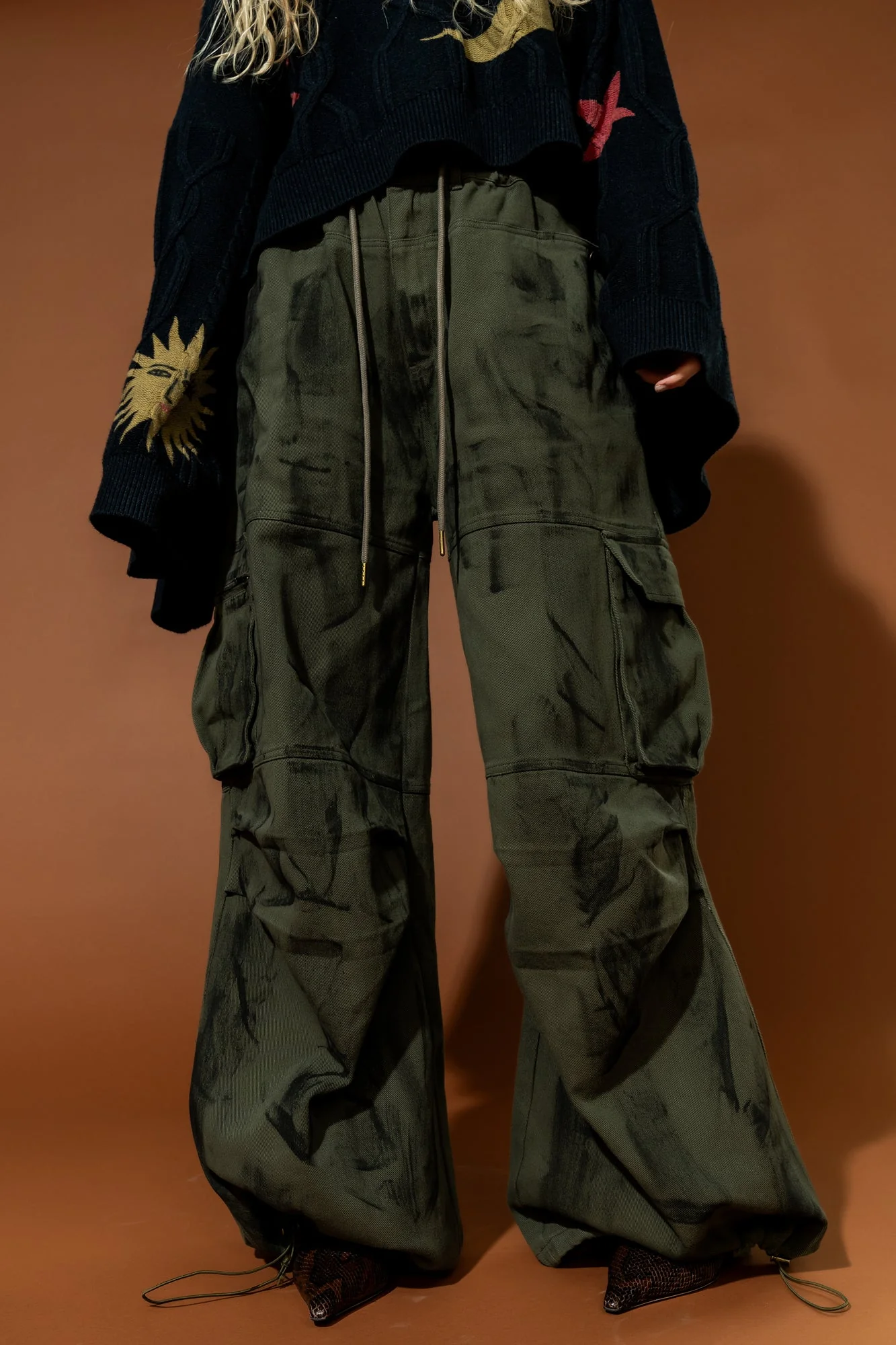 You Don't Own Me Ultra Wide Leg Cargo Pants